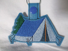Load image into Gallery viewer, Embroidered Camping Keyring - Personalization Plaza