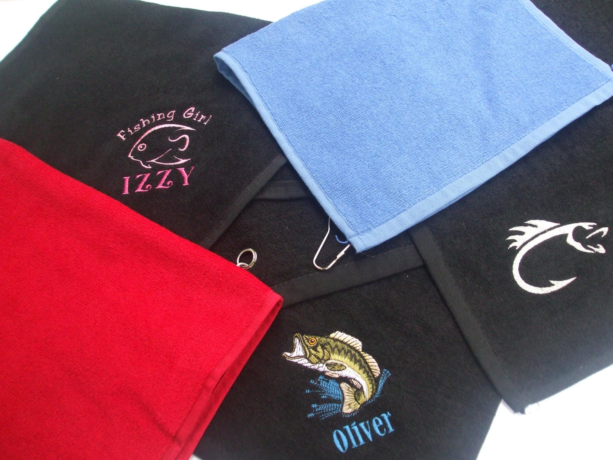 Embroidered Fishing Towels – KTS Laserworks By: Twisted Threads