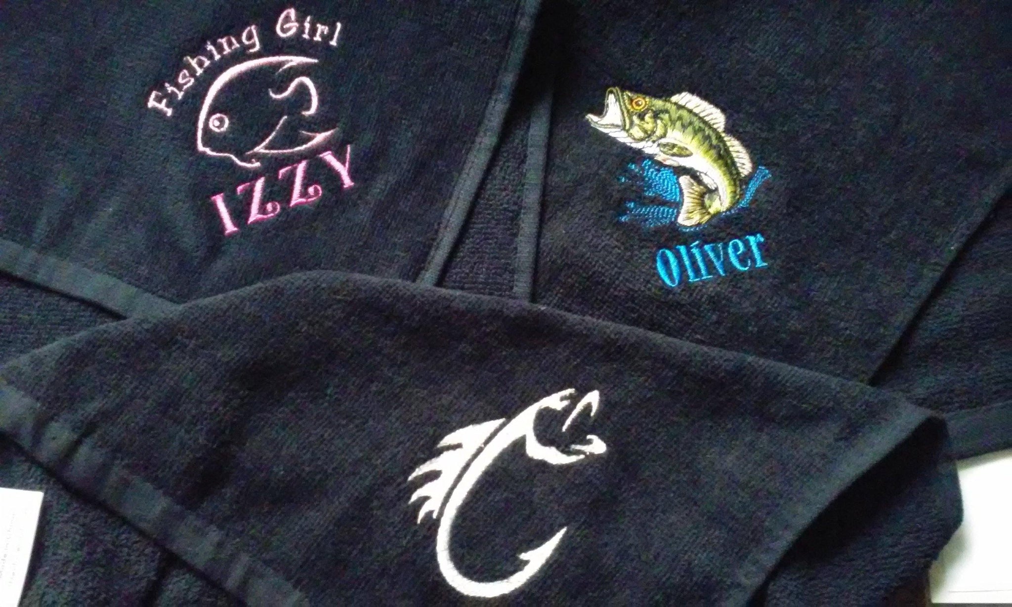 Embroidered Fishing Towels